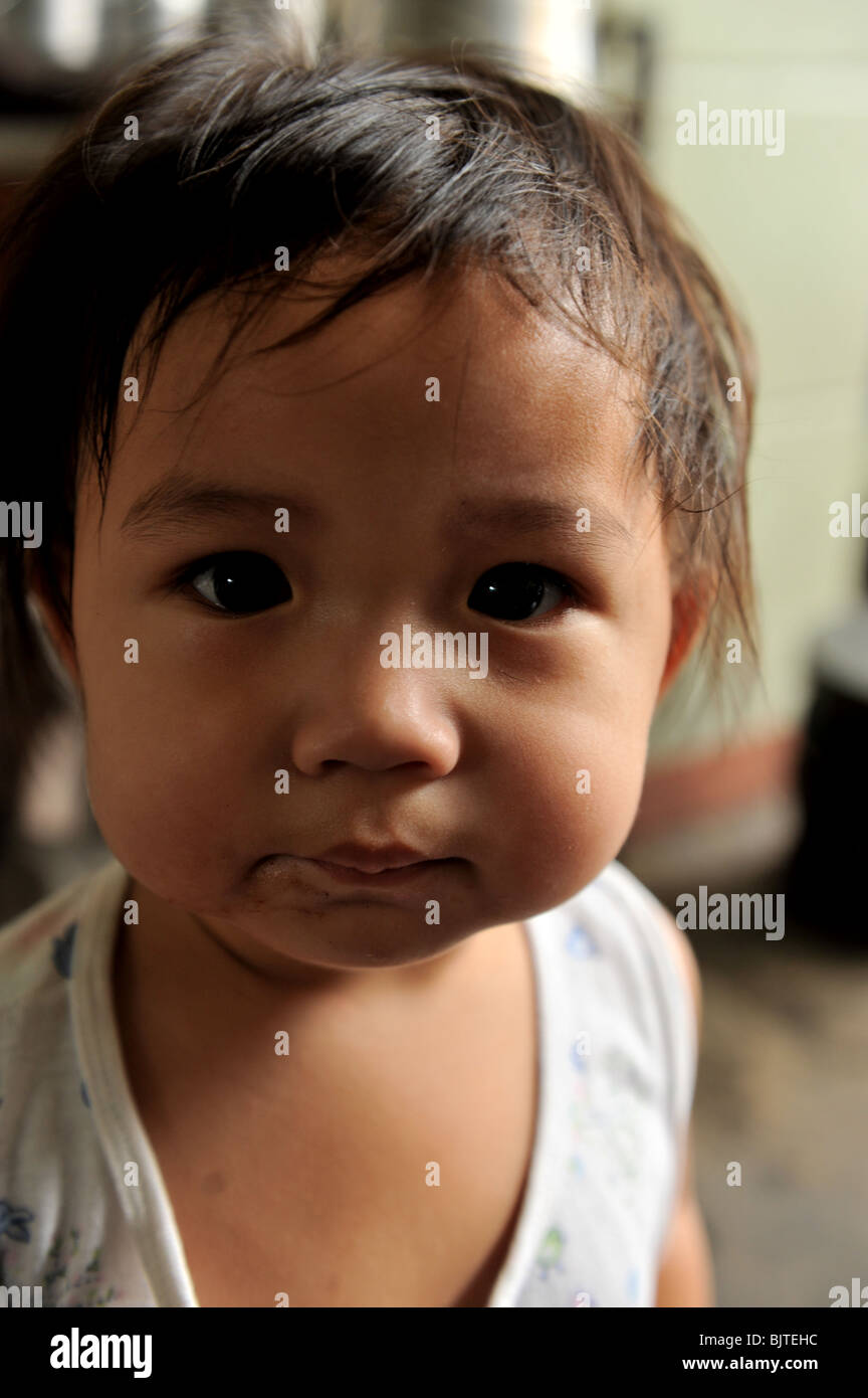 little thai girl , bangkok , thailand Stock Photo