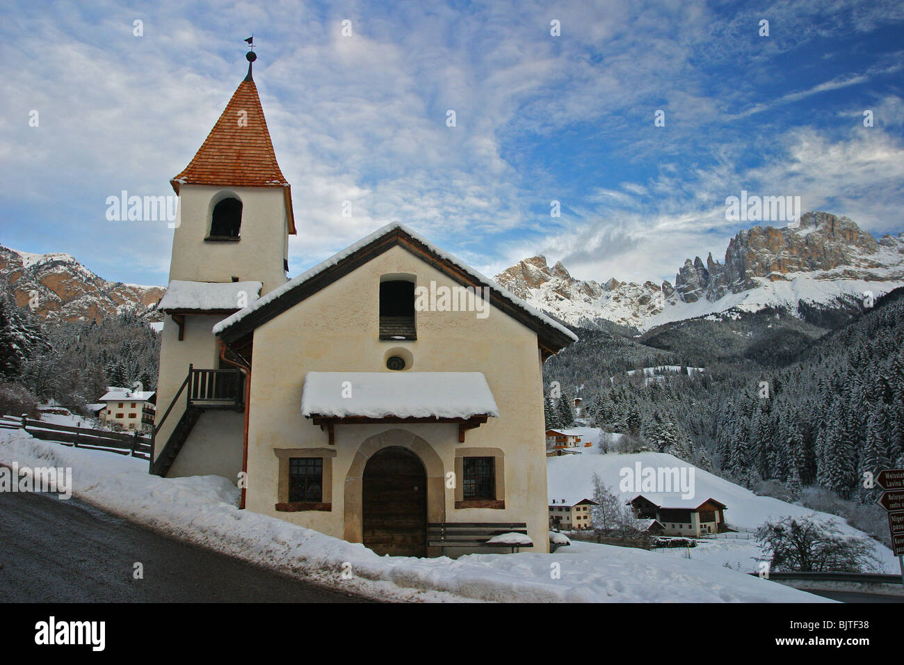 Rose Garden church Italy Dolomites Dolomite mountains Tyrol Tyrolean ...