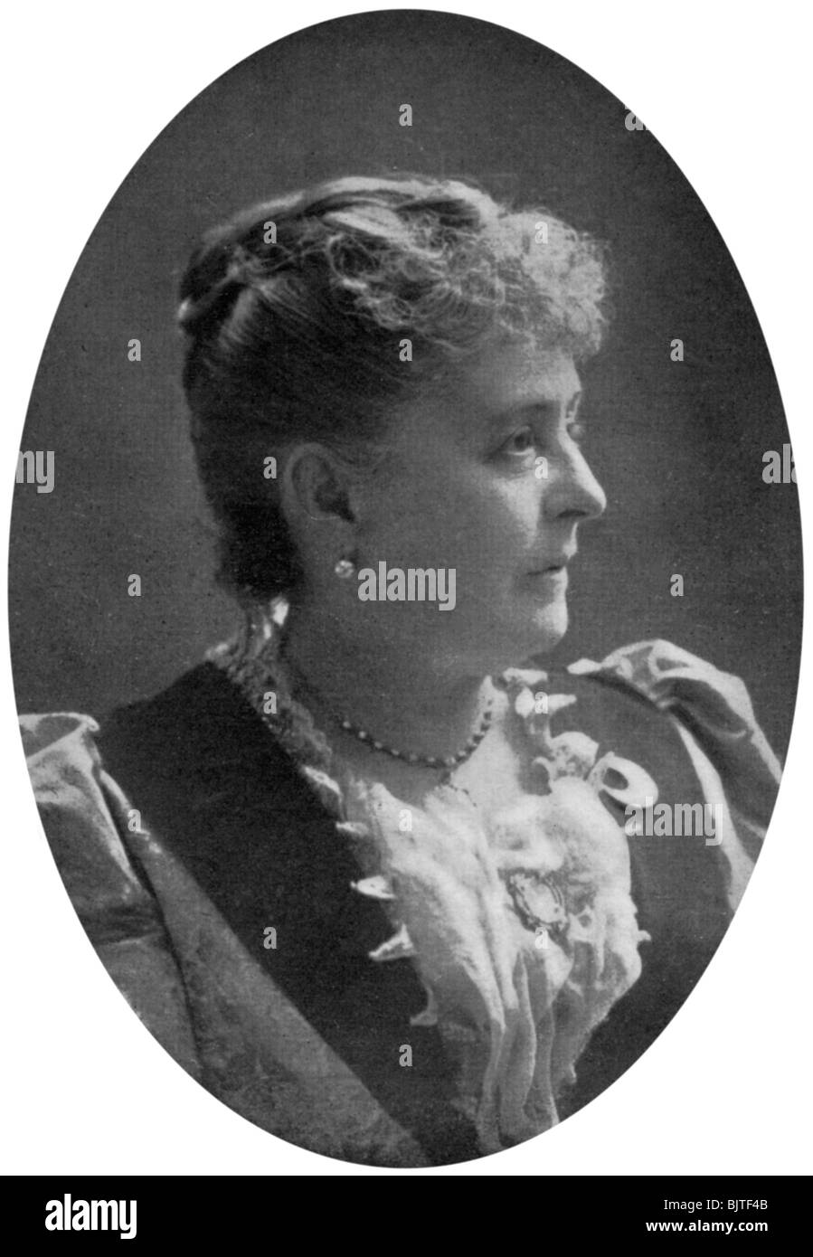 Caroline Lavinia Scott Harrison, wife of President Benjamin Harrison, late 19th century, (1908). Artist: Unknown Stock Photo