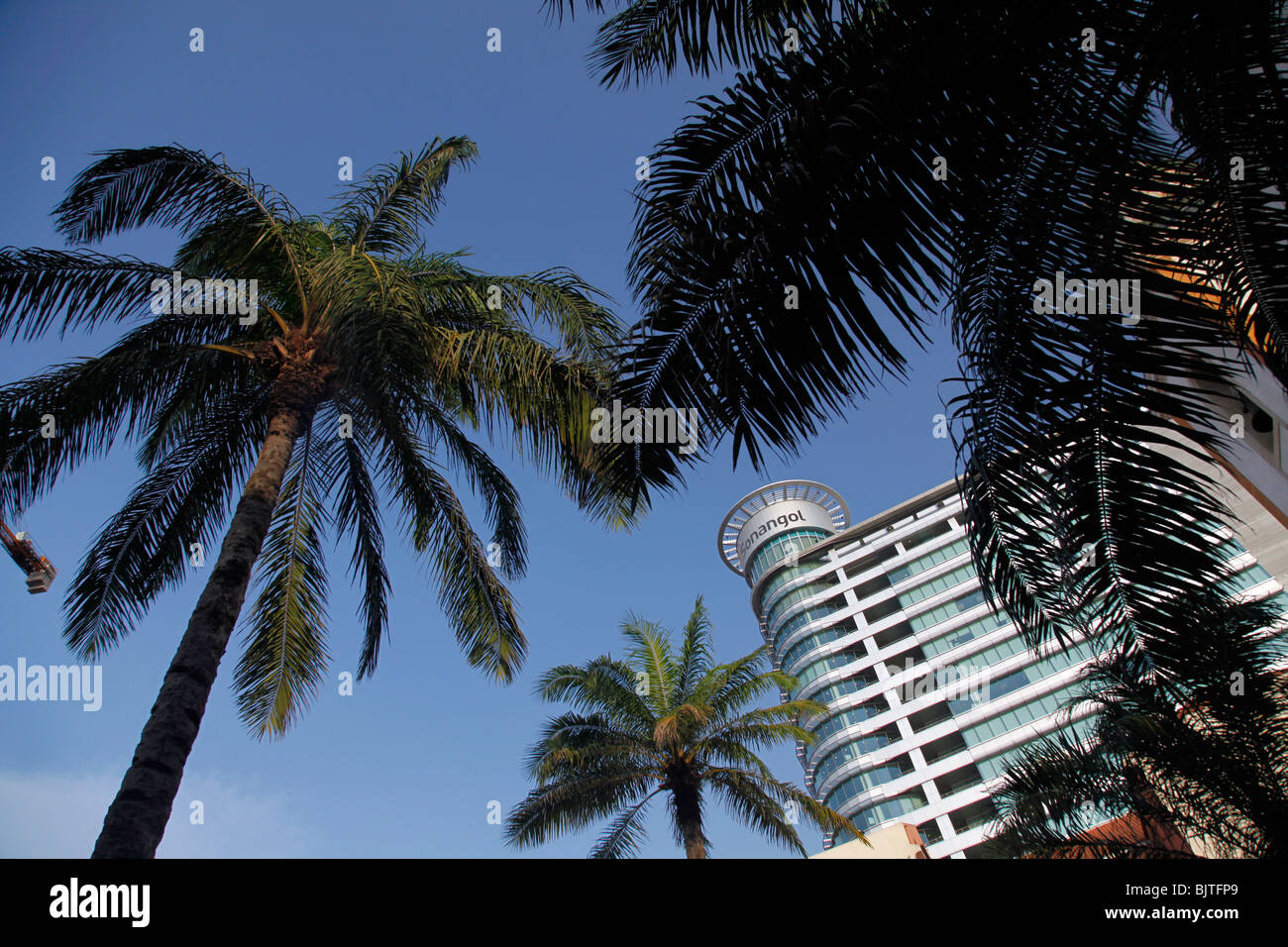 The Sonangol skyscraper which is head quarters for the national oil company- Sonangol. Luanda. Angola. Africa. Stock Photo