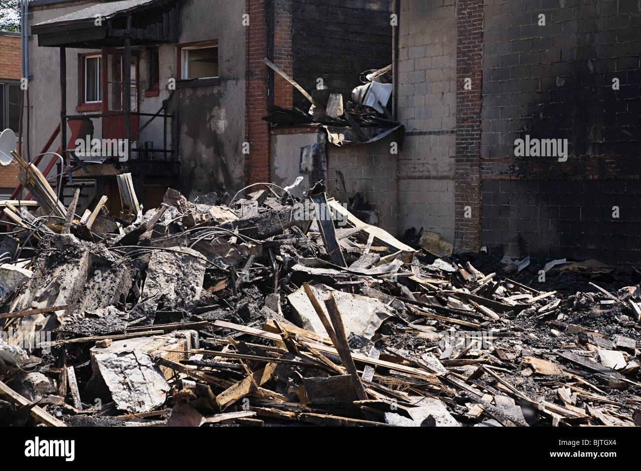 Burnt down house Stock Photo Alamy