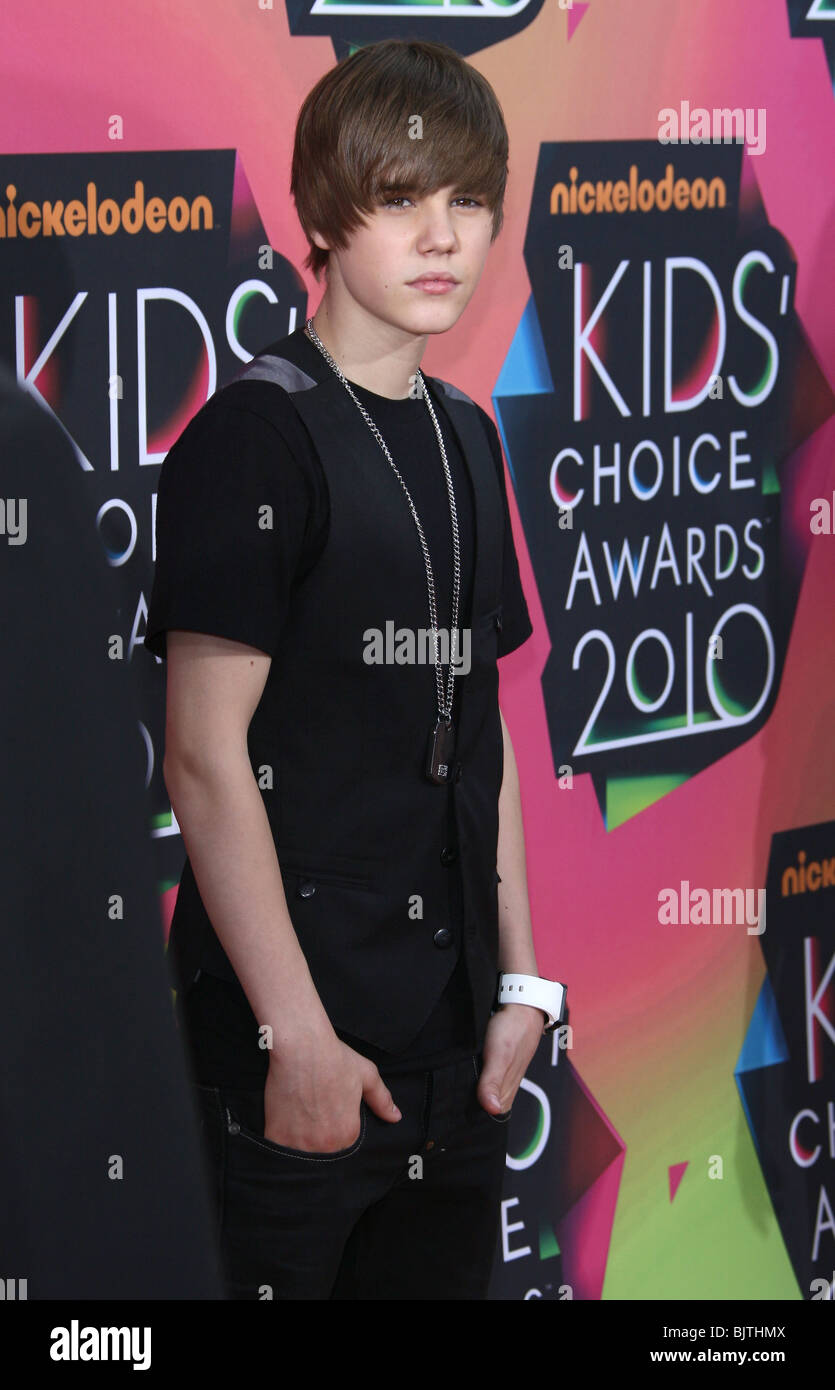 JUSTIN BIEBER NICKELODEON KIDS CHOICE AWARDS 2010 LOS ANGELES CA USA 27
