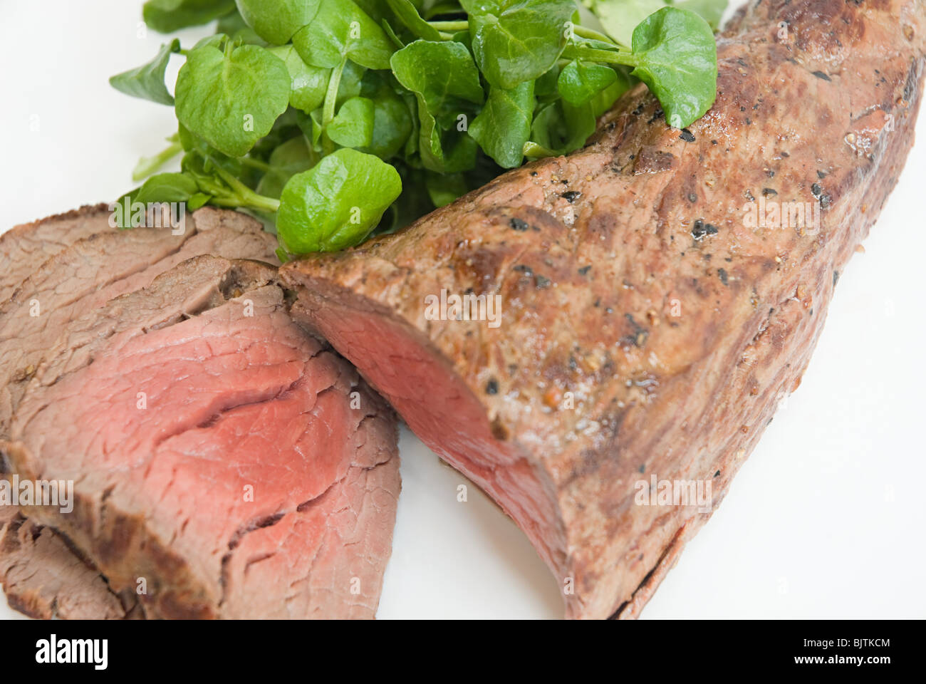 Rare roast beef Stock Photo