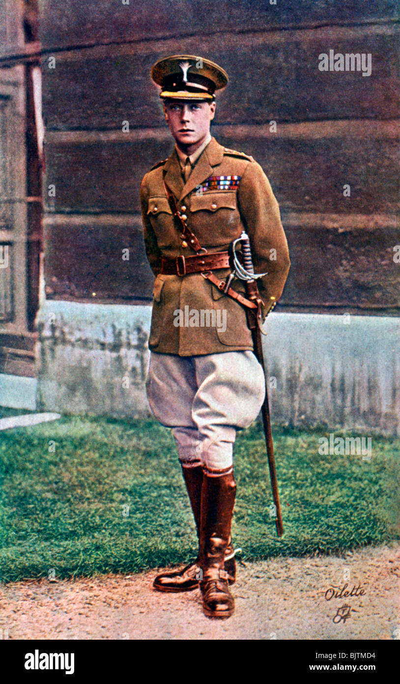 Edward, Prince of Wales, in army uniform, early 20th century Stock