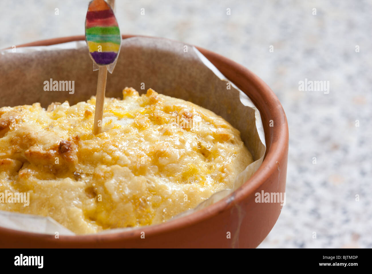 Easter bread baked in a clay pot, 3 grade school project. Charles Lupica Stock Photo Alamy