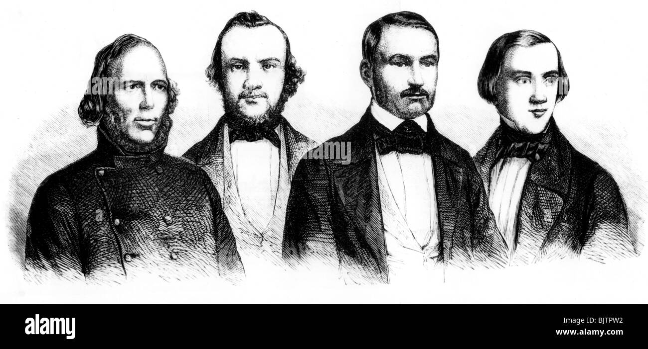 science, African studies, explorer, from left: James Richardson (1809 - 1851, Stock Photo