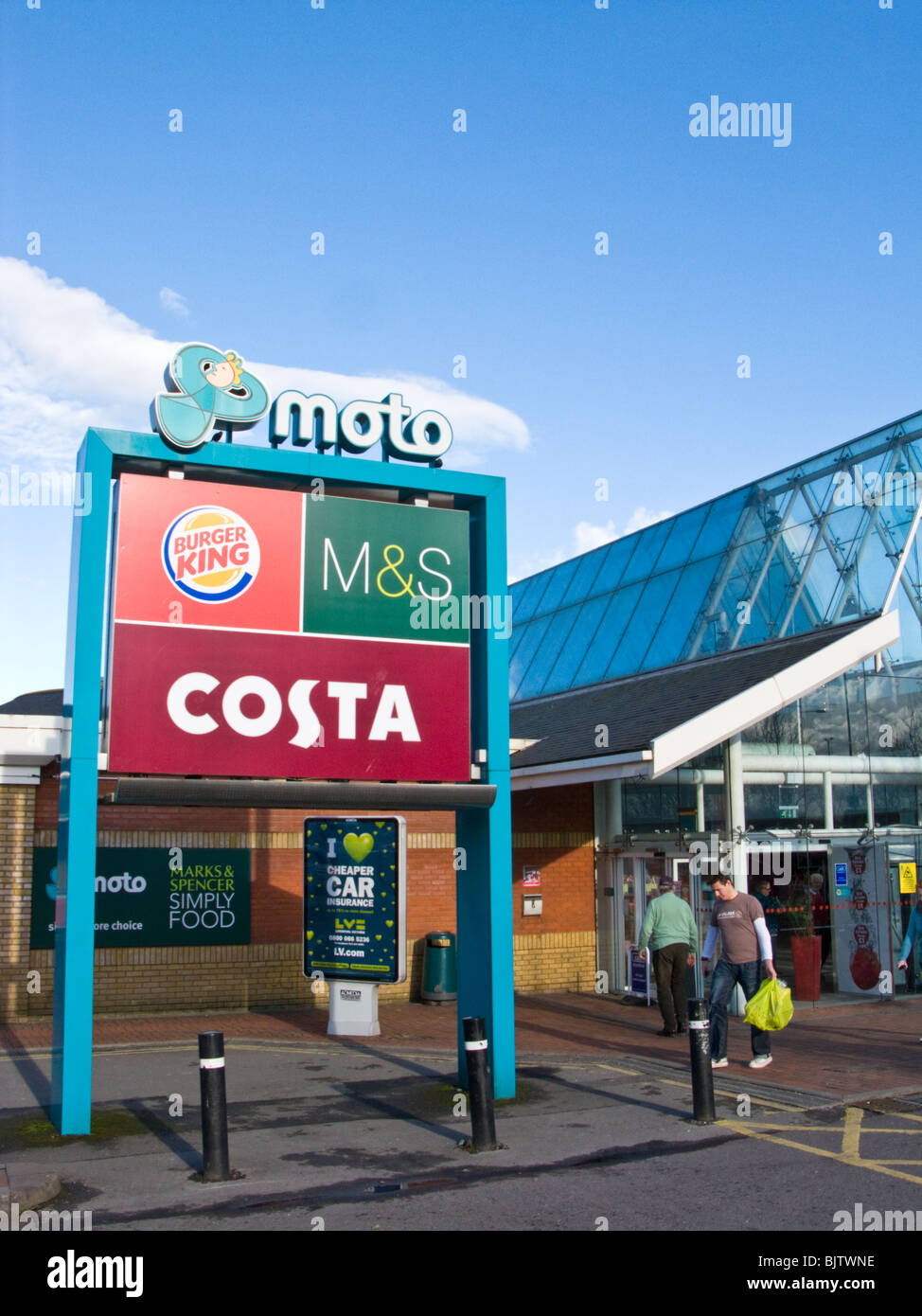 Moto Motorway Service, near Reading, Surrey, UK Stock Photo