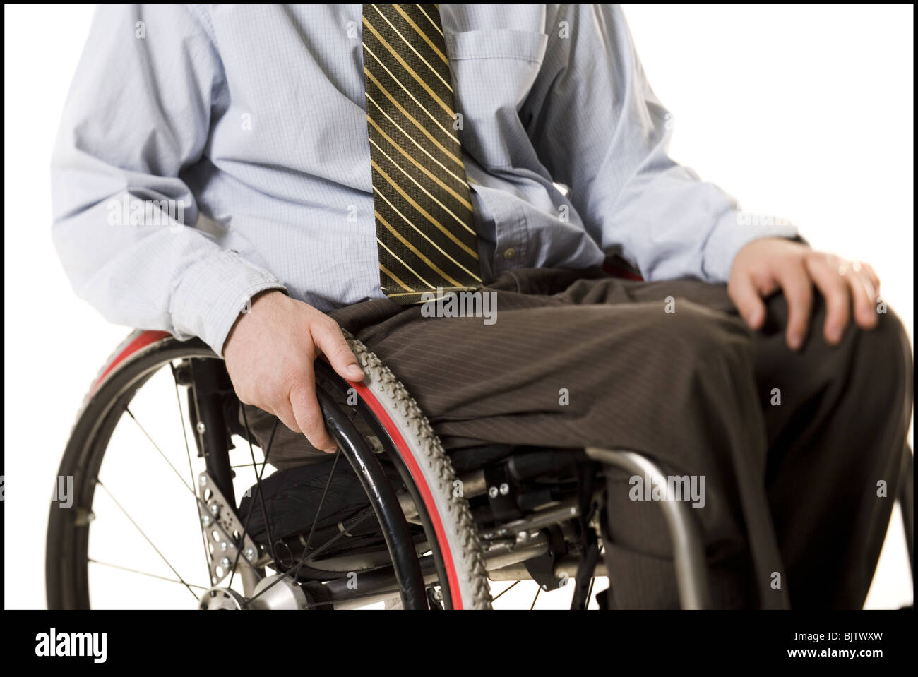 Closeup of hand on wheel of wheelchair Stock Photo Alamy