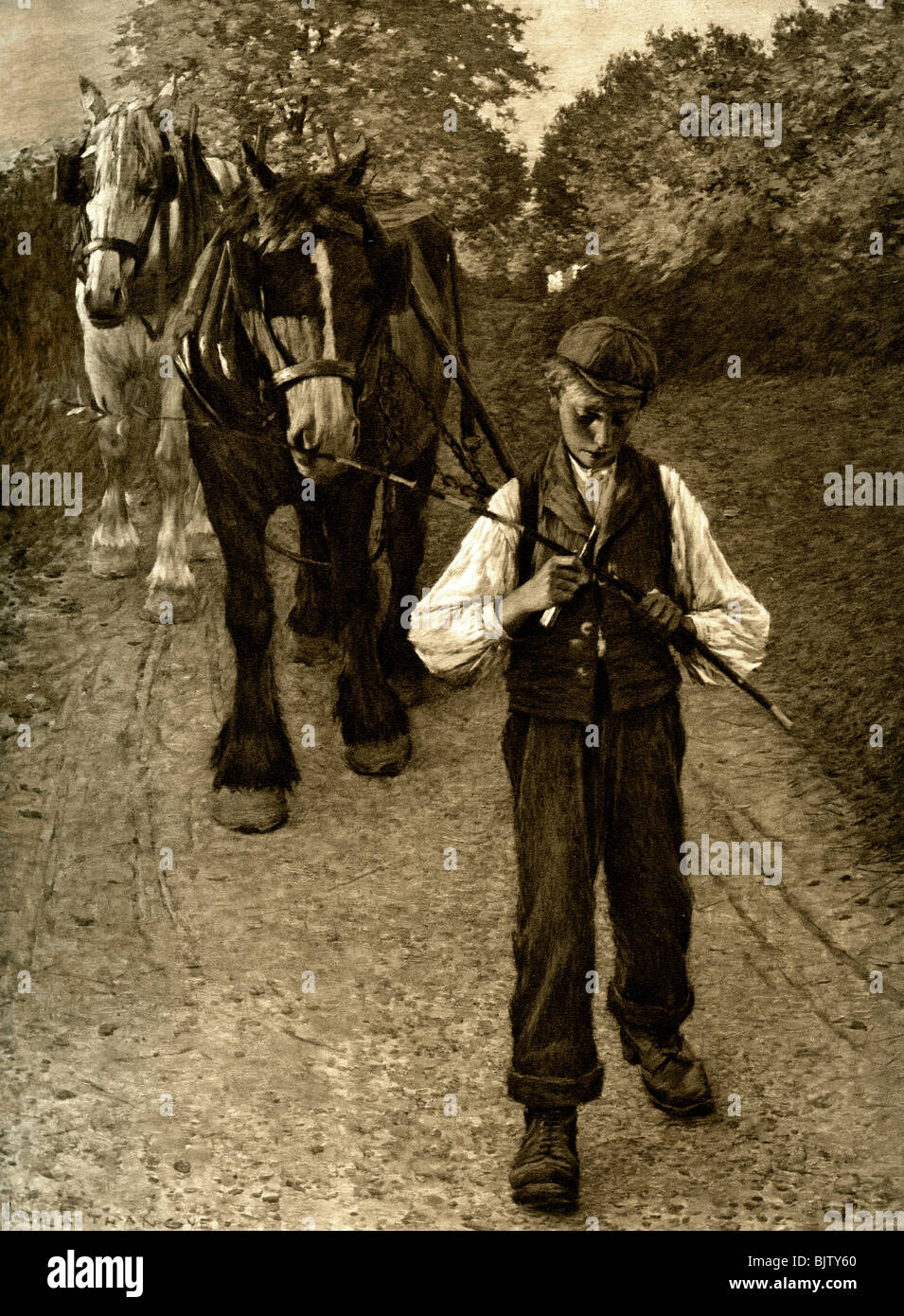 'The Plough Boy', 1900. Artist Unknown Stock Photo Alamy