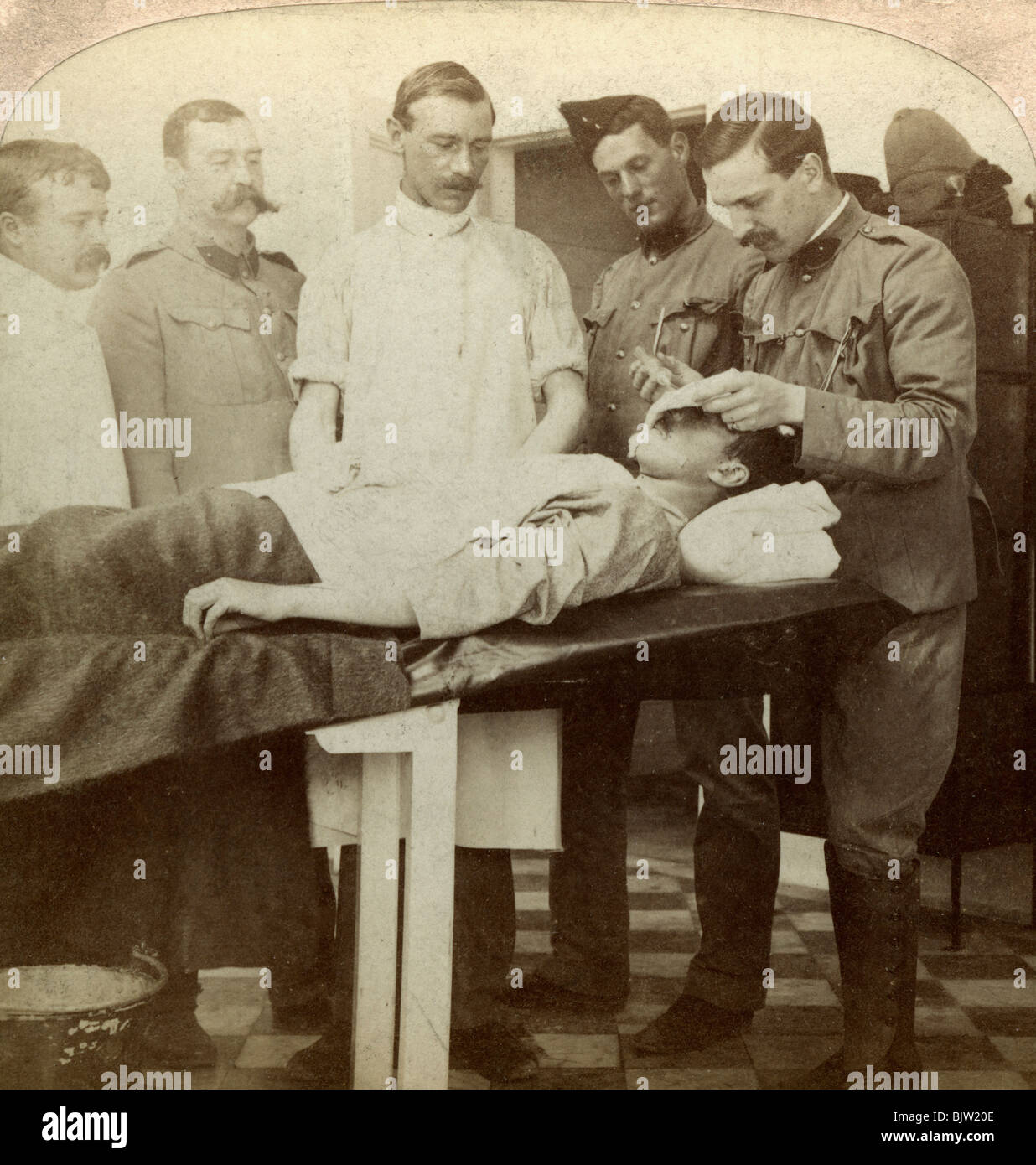 Soldier who fell at the front, Wynberg Hospital, Cape Town, South Africa, Boer War, 1899-1902. Artist: Underwood & Underwood Stock Photo