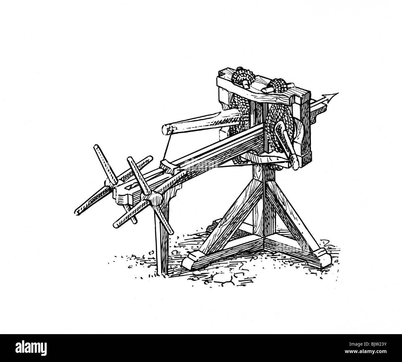 military, Ancient World, siege engines, catapult, reconstruction, 19th
