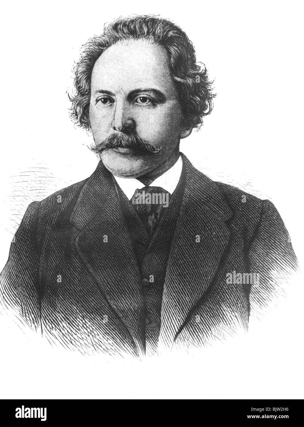 Goldmark, Karl, 18.5.1830 - 2.1.1915, Austrian composer, portrait, wood engraving after drawing by E. Kolb, 1882, Stock Photo