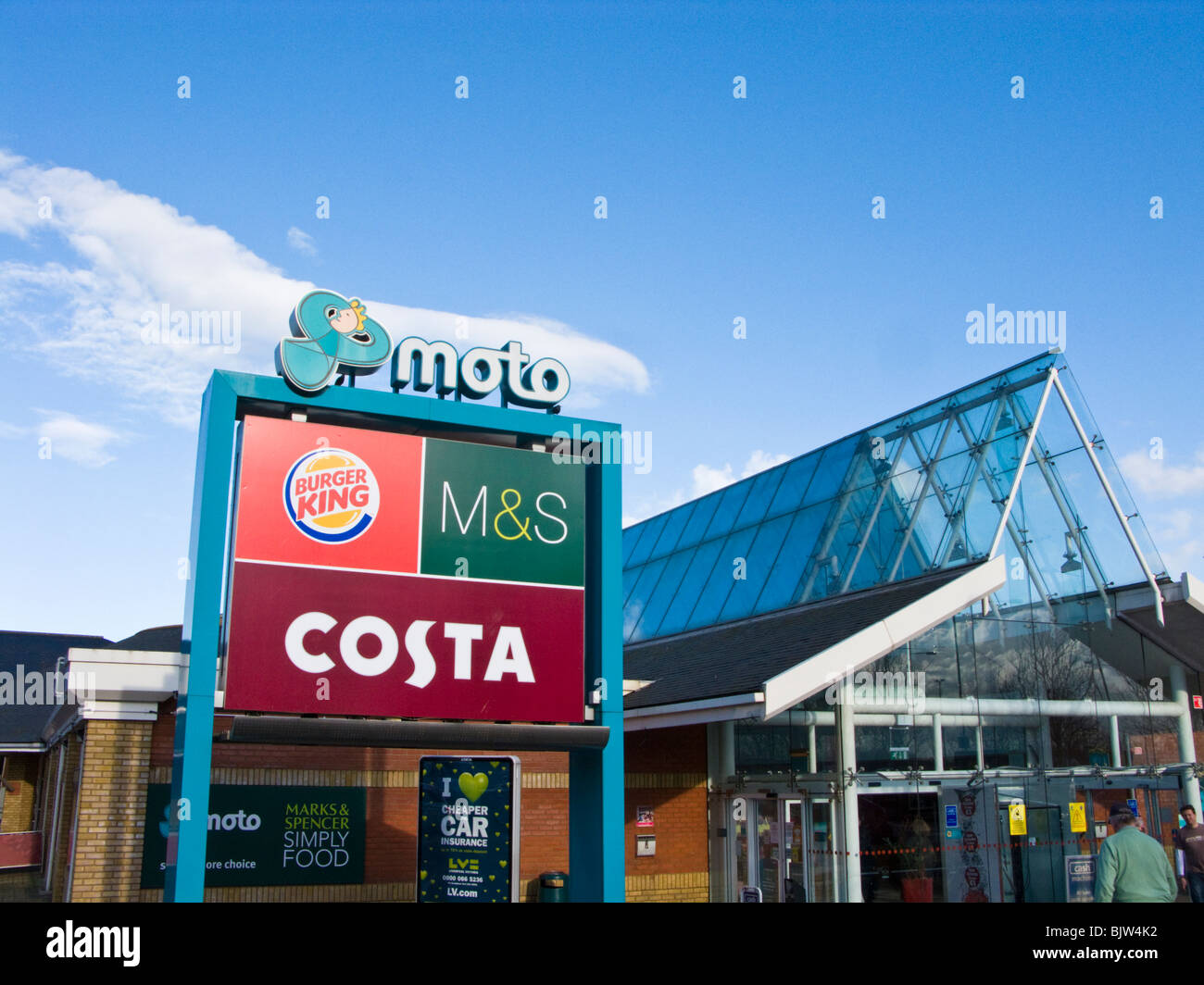 Moto Motorway Service, near Reading, Surrey, UK Stock Photo