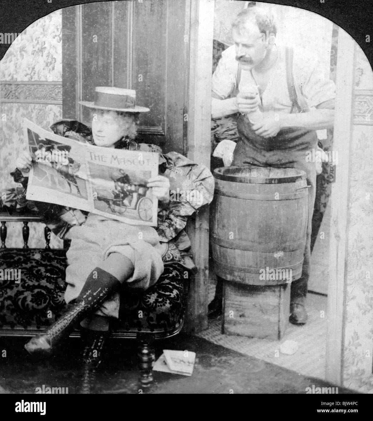 The New Woman'.Artist Excelsior Stereoscopic Tours Stock Photo Alamy