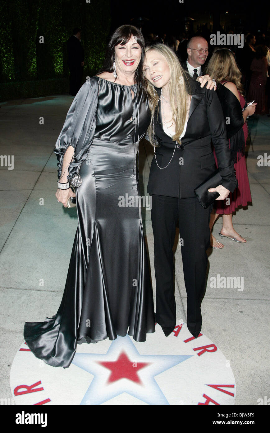 ANGELICA HOUSTON & FAYE DUNAWAY VANITY FAIR AFTER OSCAR PARTY HOLLYWOOD