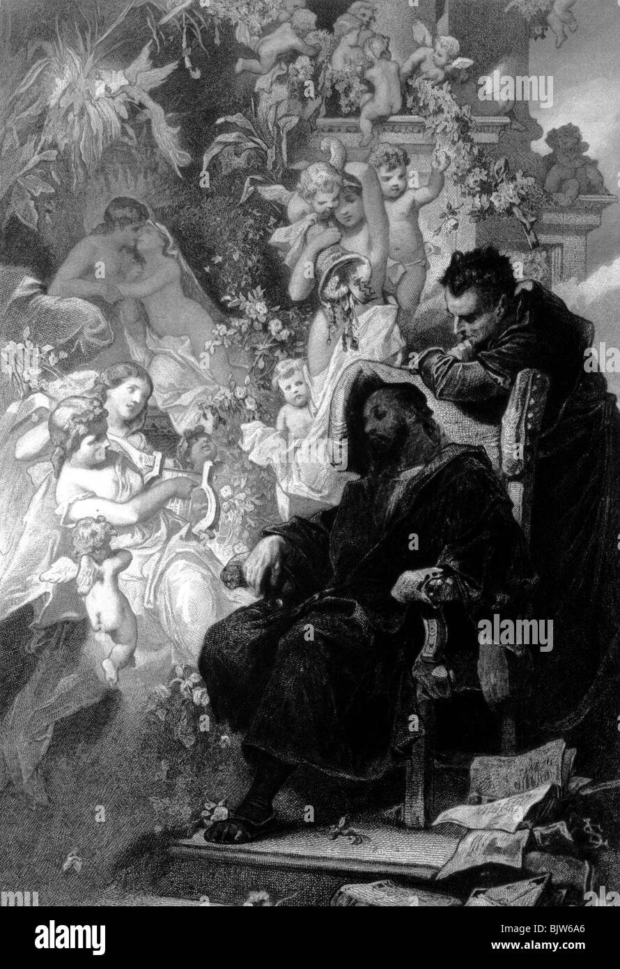 literature, "Faust I", 3rd scene, "Study", scene with Faust and Mephistopheles, dream, wood