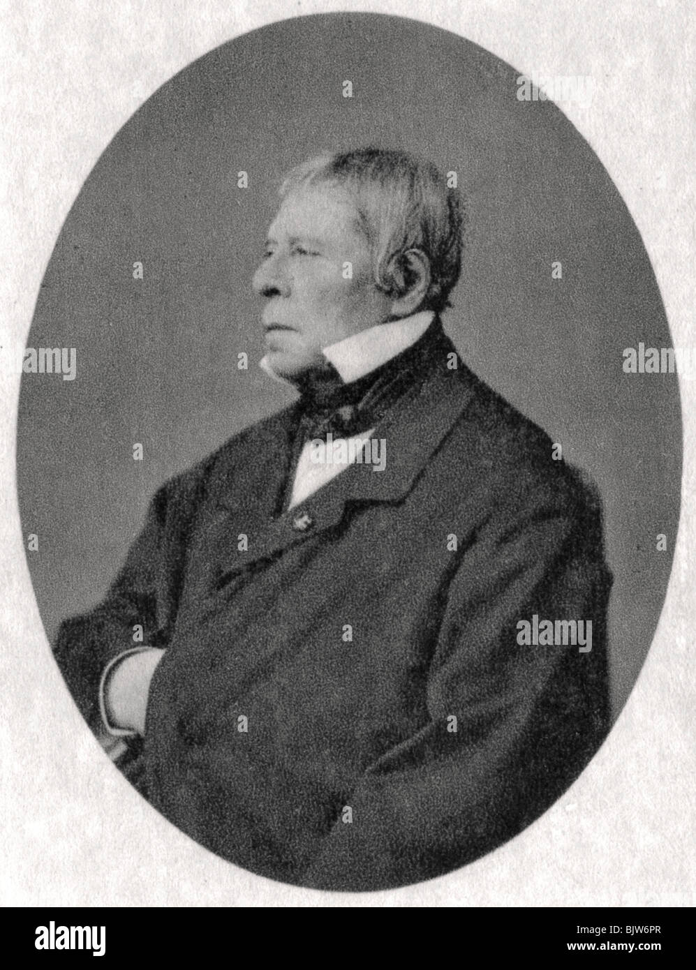 Jean Auguste Dominique Ingres, French Neoclassical artist, 1841. Artist: Unknown Stock Photo
