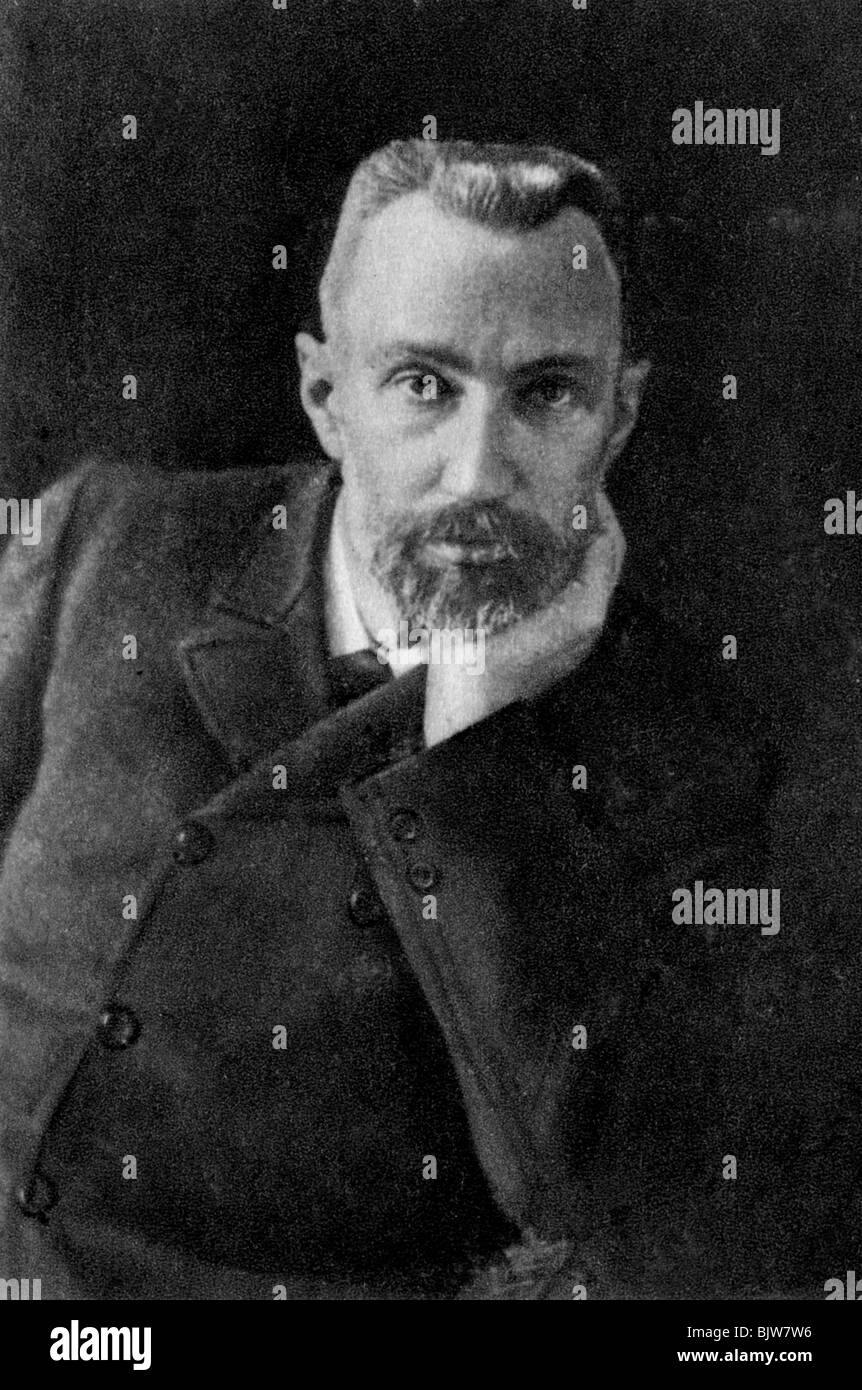 Pierre Curie, French chemist and physicist, 1899. Artist: Unknown Stock Photo
