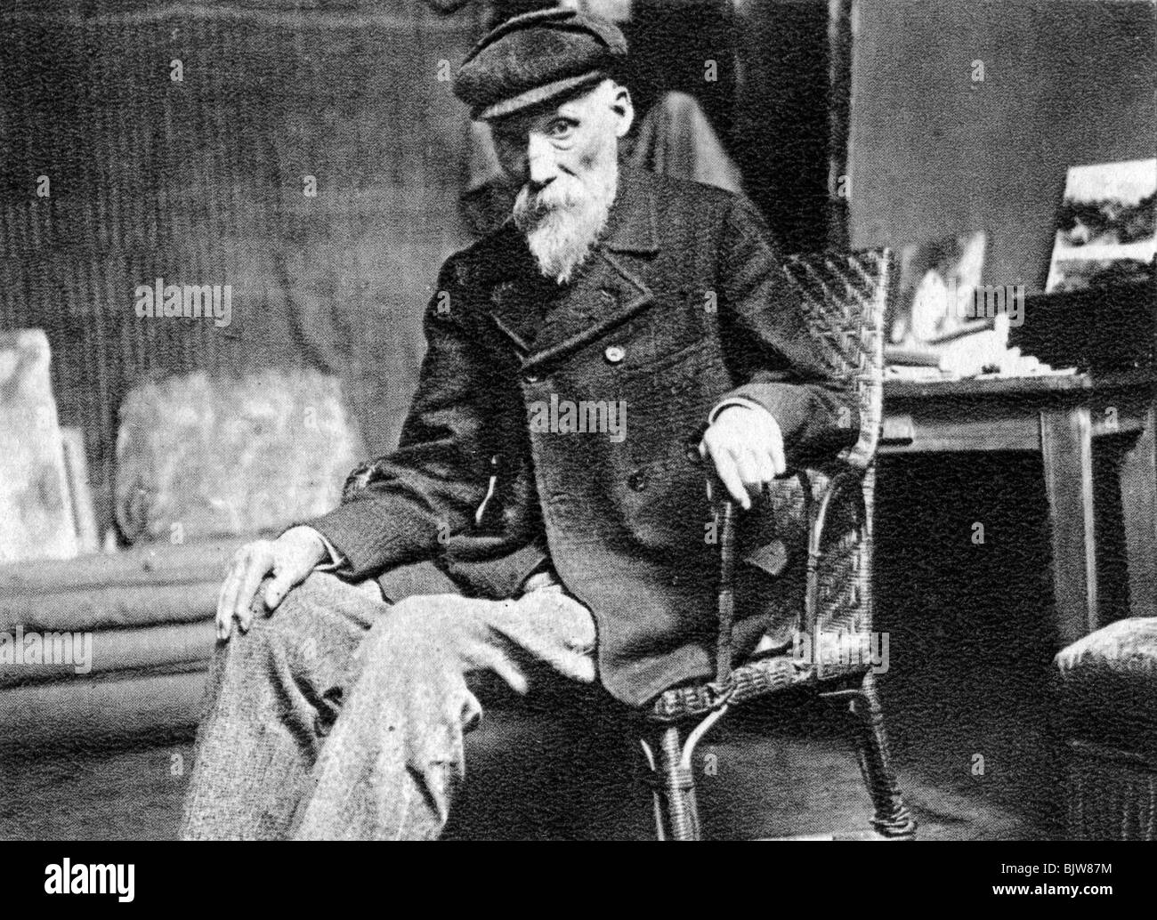 Pierre-Auguste Renoir, French artist, 1917. Artist: Unknown Stock Photo