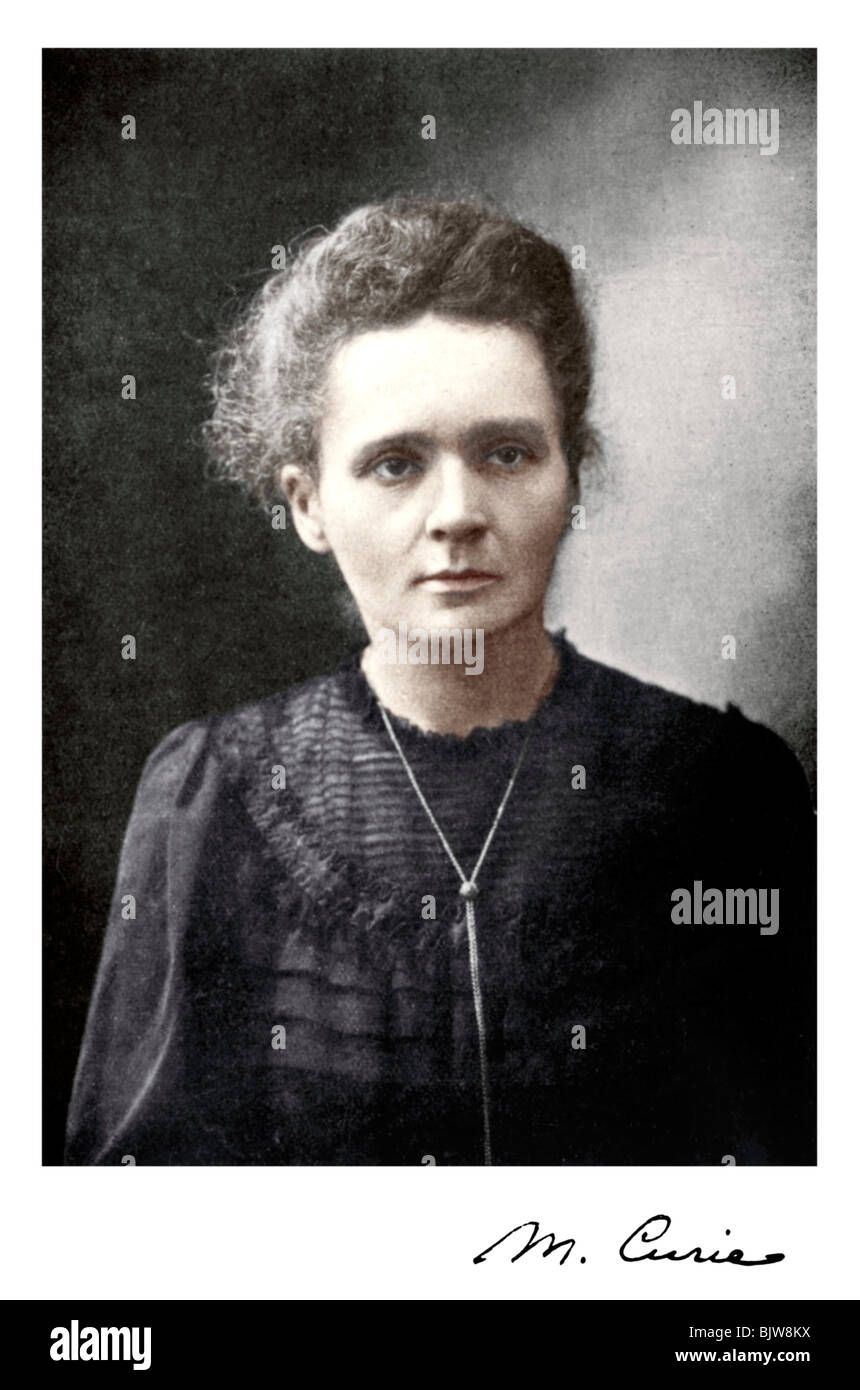 Marie Curie, Polish-born French physicist, 1917. Artist: Unknown Stock Photo