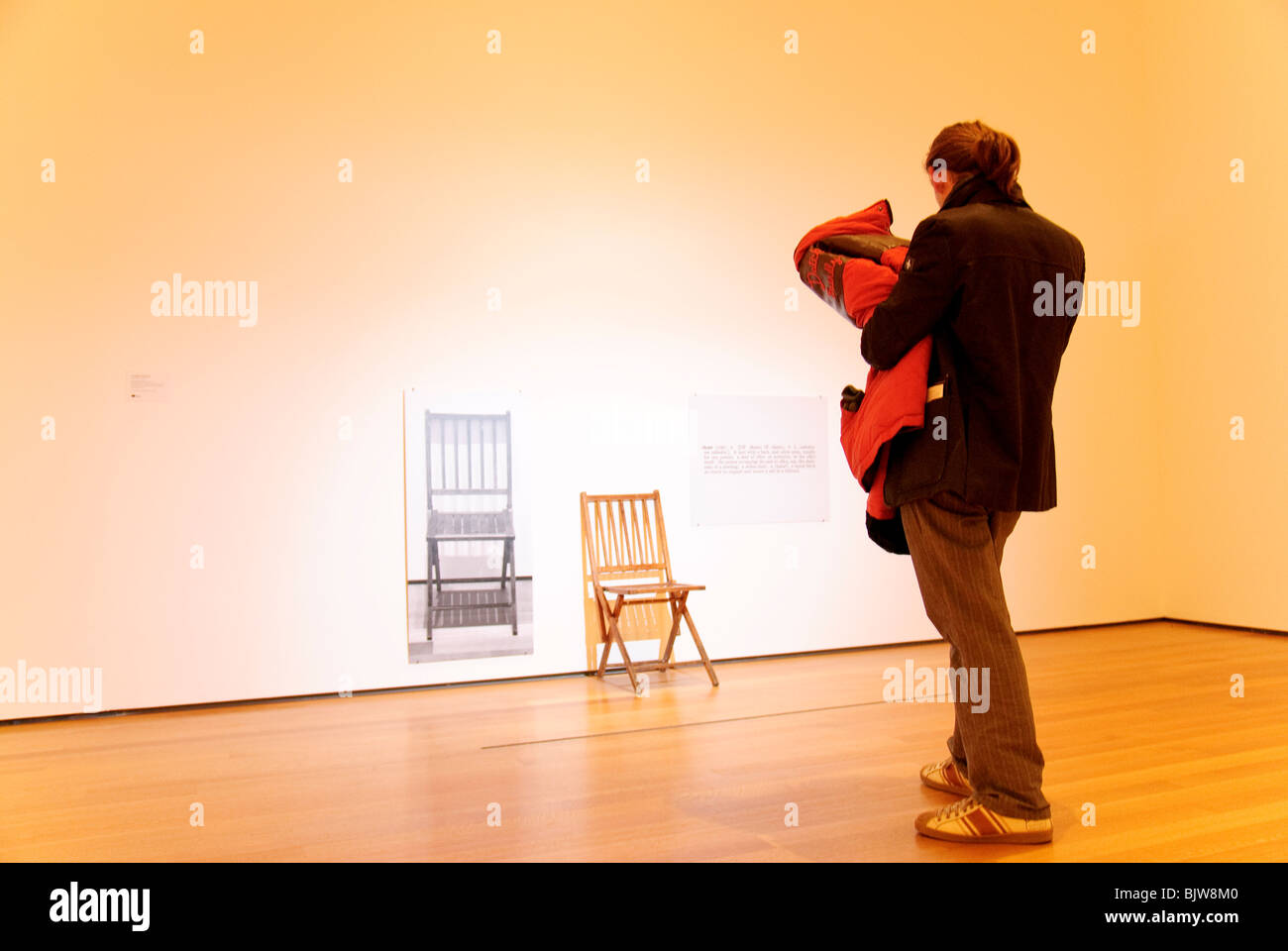 One And Three Chairs 1965 Joseph Kosuth American Stock Photo