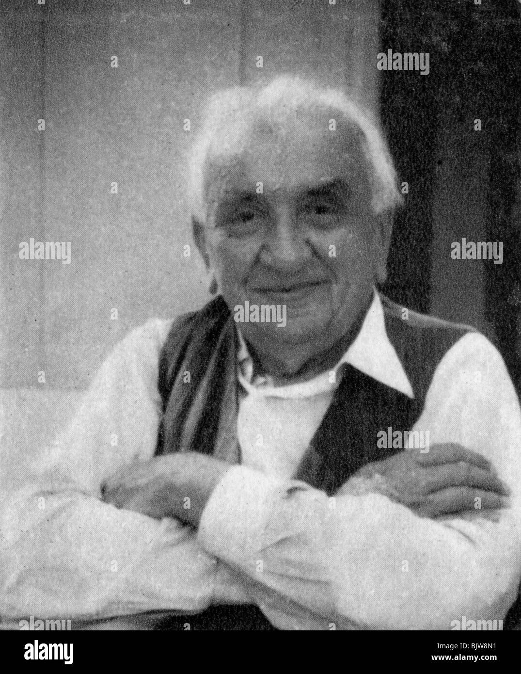 Louis Lumiere, French photographer and cinematographer, 1937. Artist: Unknown Stock Photo