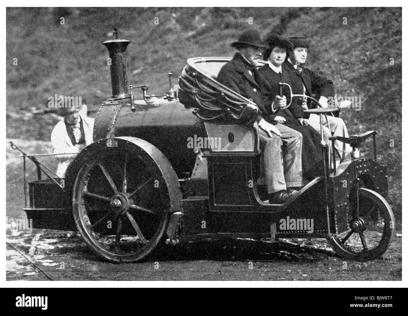 Thomas Rickett's steam carriage, 1860 (1956). Artist: Unknown Stock Photo
