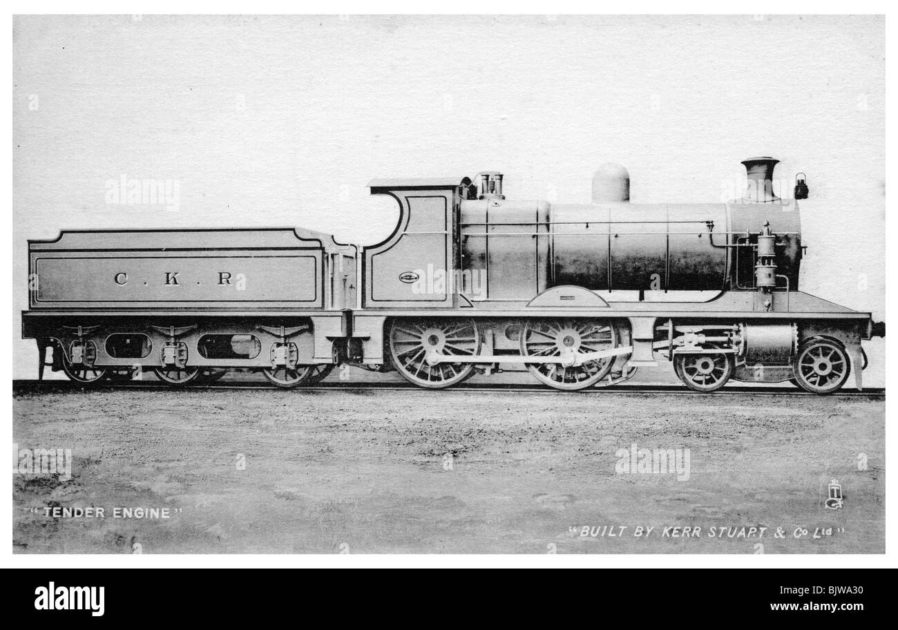 4-4-0 tender engine, steam locomotive built by Kerr, Stuart and Co, early 20th century.Artist: Raphael Tuck Stock Photo