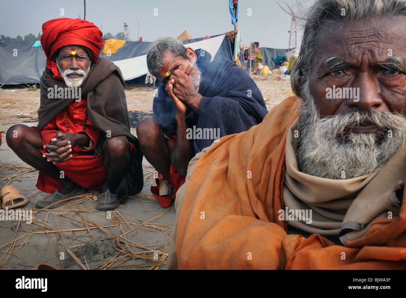 Sadhu -- a Hindu holy man in India Stock Photo