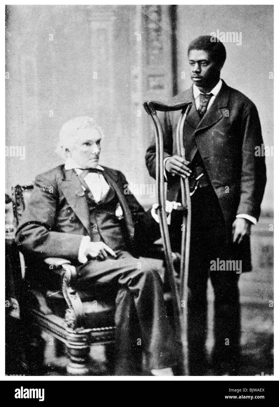 Alexander H Stephens, American politician, and a servant, c1870s (1955).
