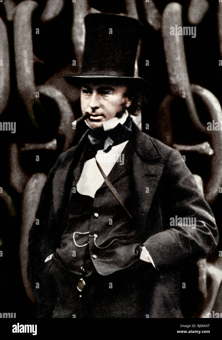 Isambard Kingdom Brunel, British engineer, 1857 (1956). Artist: Unknown Stock Photo