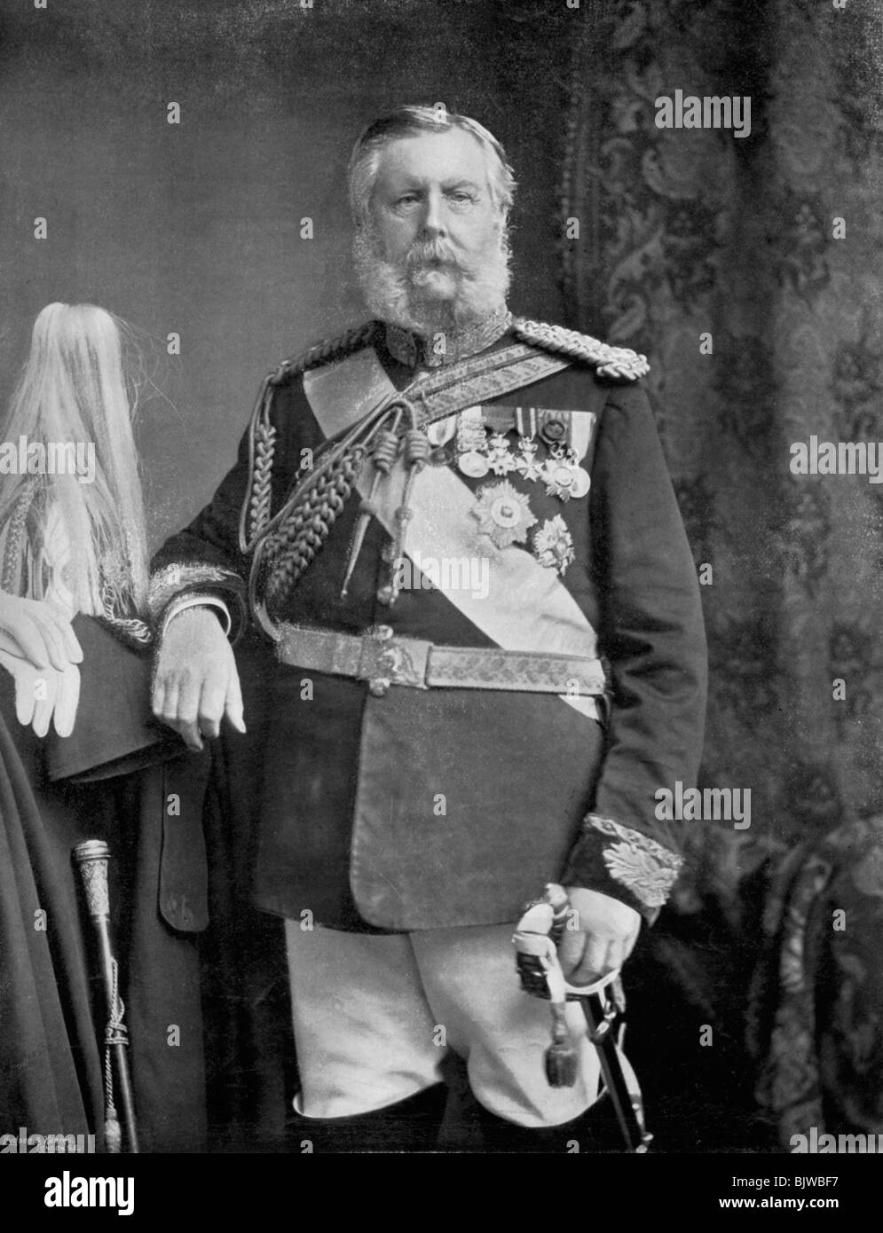 General Prince Edward of Saxe-Weimar, 1896. Artist: Elliott & Fry Stock Photo