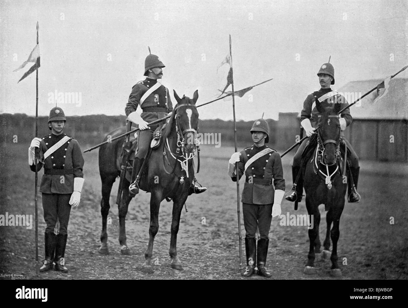 Troopers of the South Australian Cavalry, 1896. Artist: Gregory & Co Stock Photo