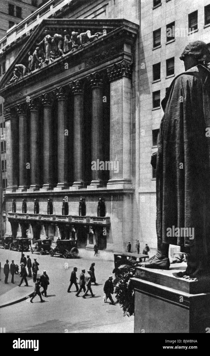 New York Stock Exchange, New York City, USA, c1930s. Artist: Ewing Galloway Stock Photo