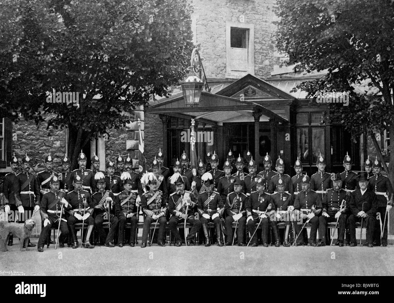 The Duke of Saxe-Coburg and Gotha and the officers of the Plymouth Division, 1896. Artist: Unknown Stock Photo