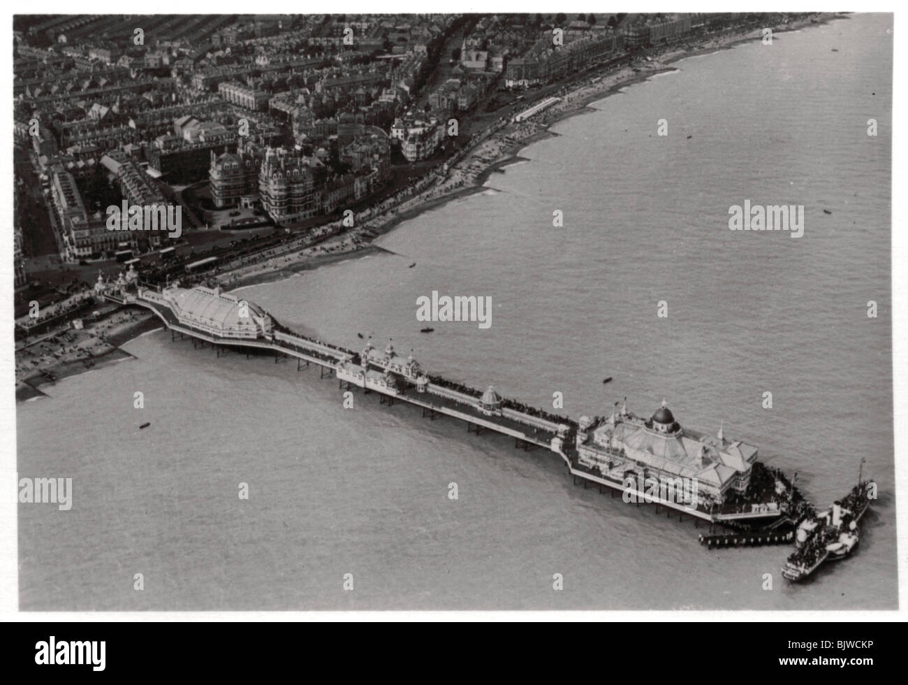 Aerial view of Eastbourne, Sussex, from a Zeppelin, 1931 (1933). Artist: Unknown Stock Photo