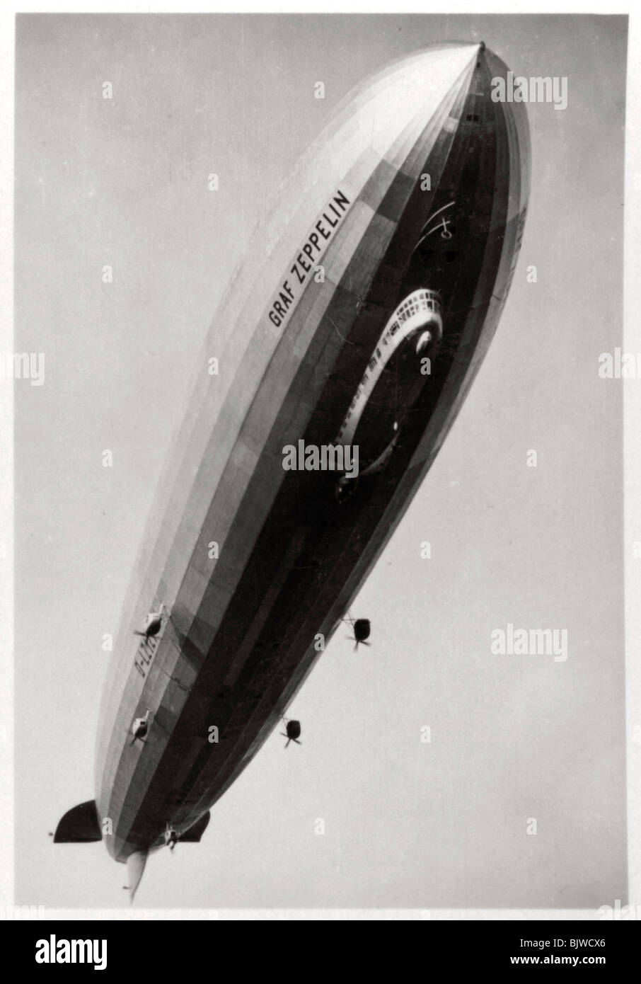 Airship LZ127 'Graf Zeppelin', seen from below, 1933. Artist: Unknown Stock Photo