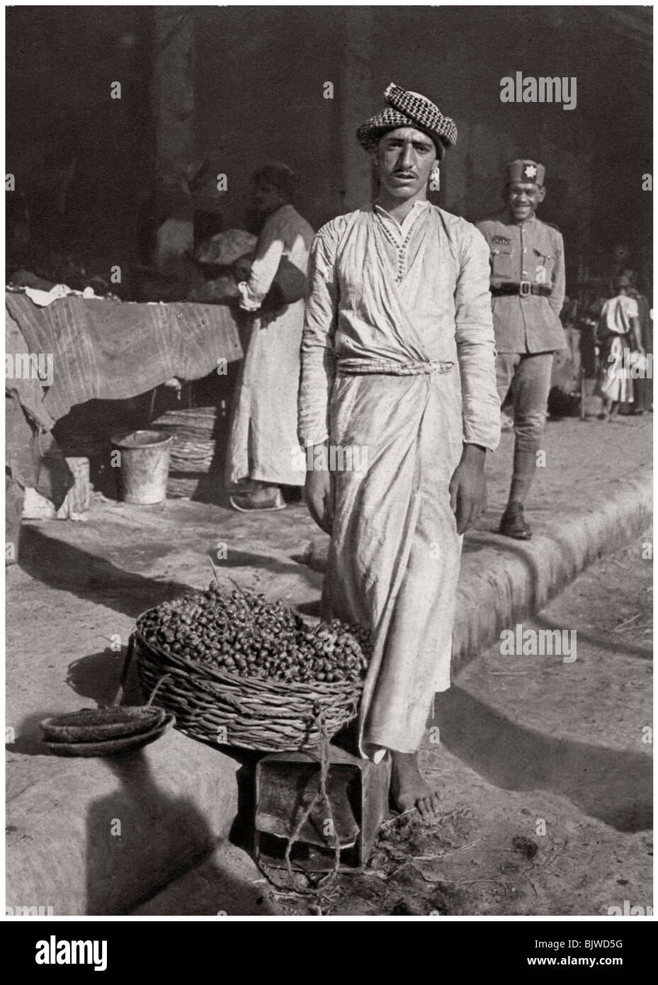 'A small trade that brings little gain', Iraq, 1925.Artist: A Kerim Stock Photo