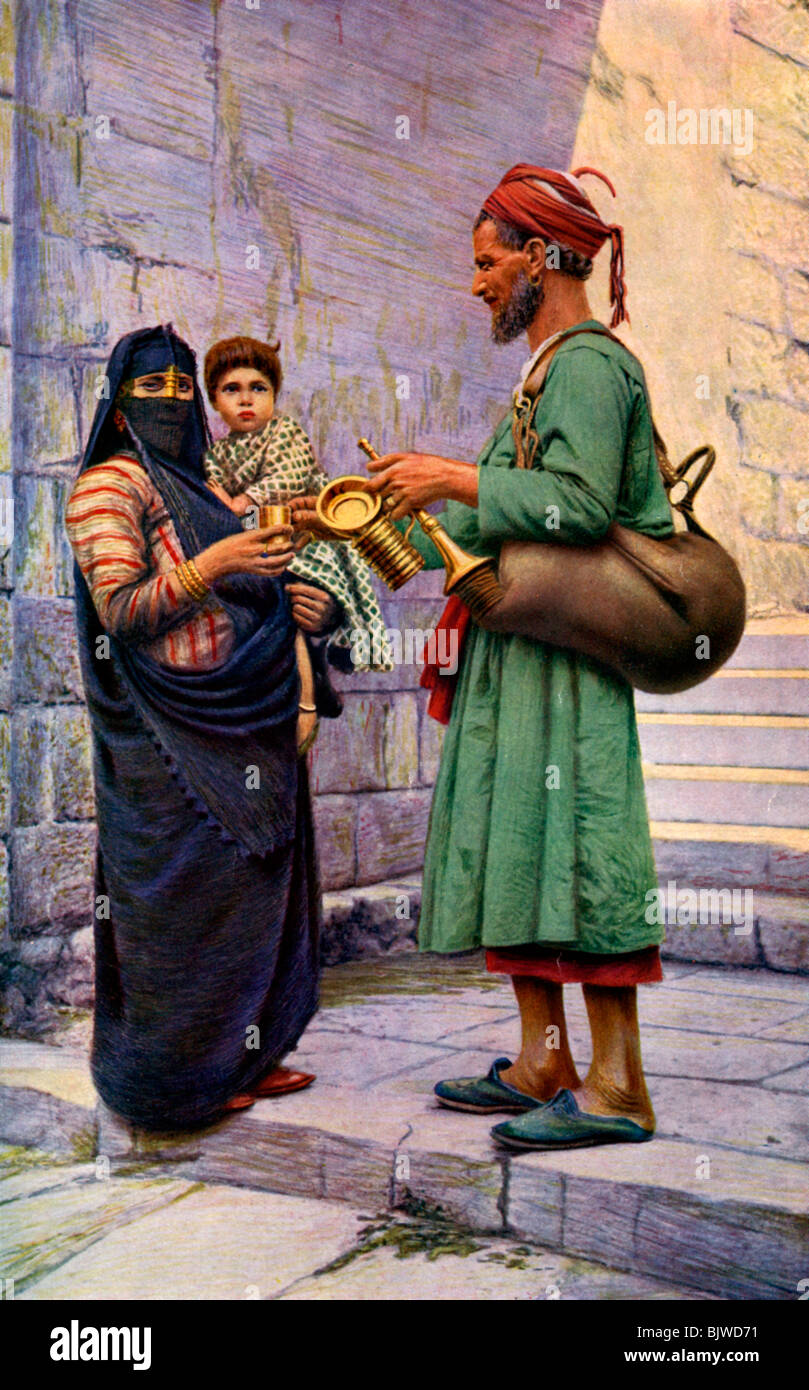 'The Water Seller', c1922.Artist Donald McLeish Stock Photo Alamy