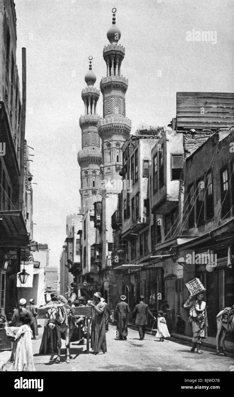 Mosque of Sultan al-Muayyad, Cairo, Egypt, c1922. Artist: Donald McLeish Stock Photo