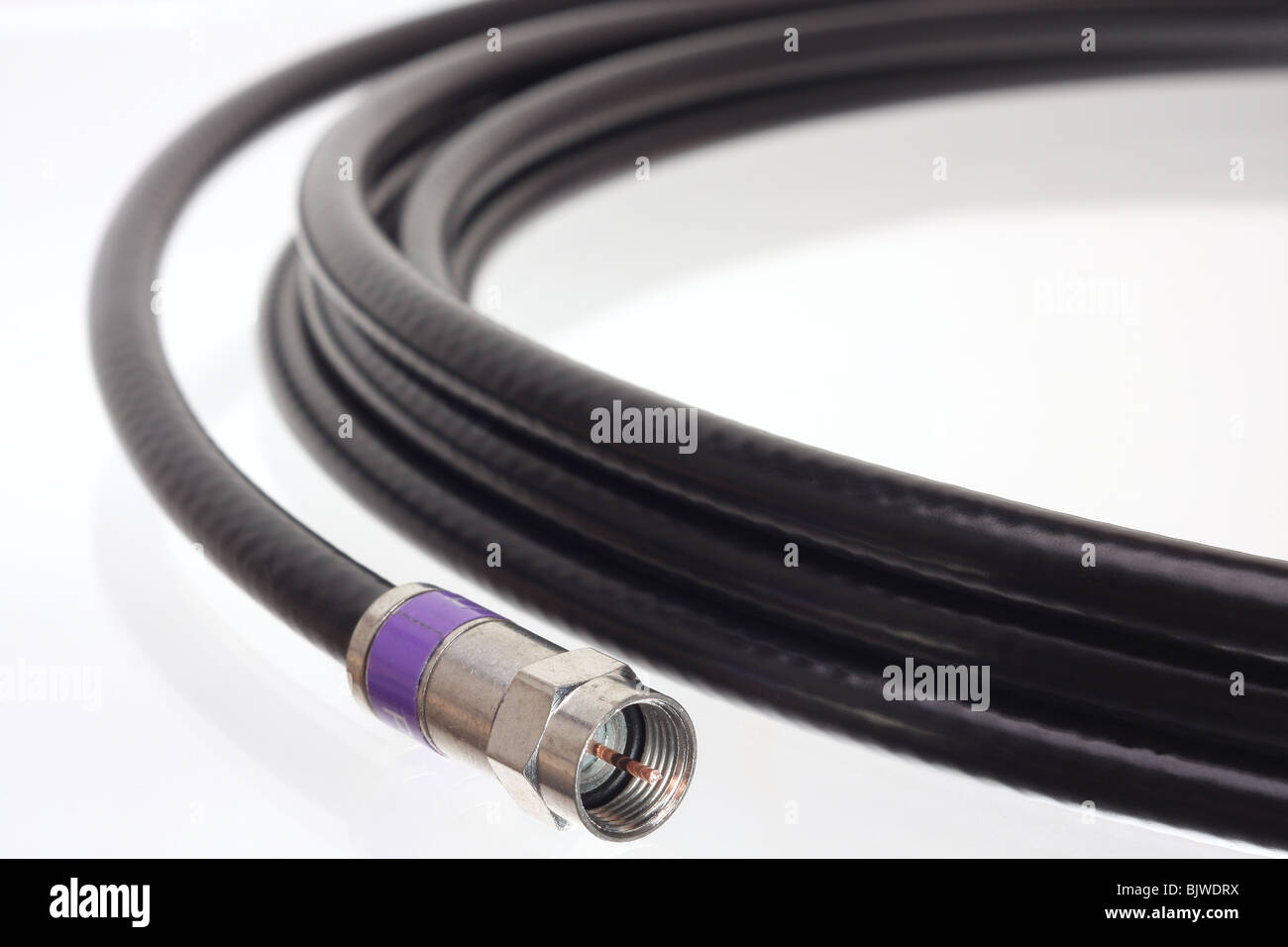 Professional cable tv connector Stock Photo