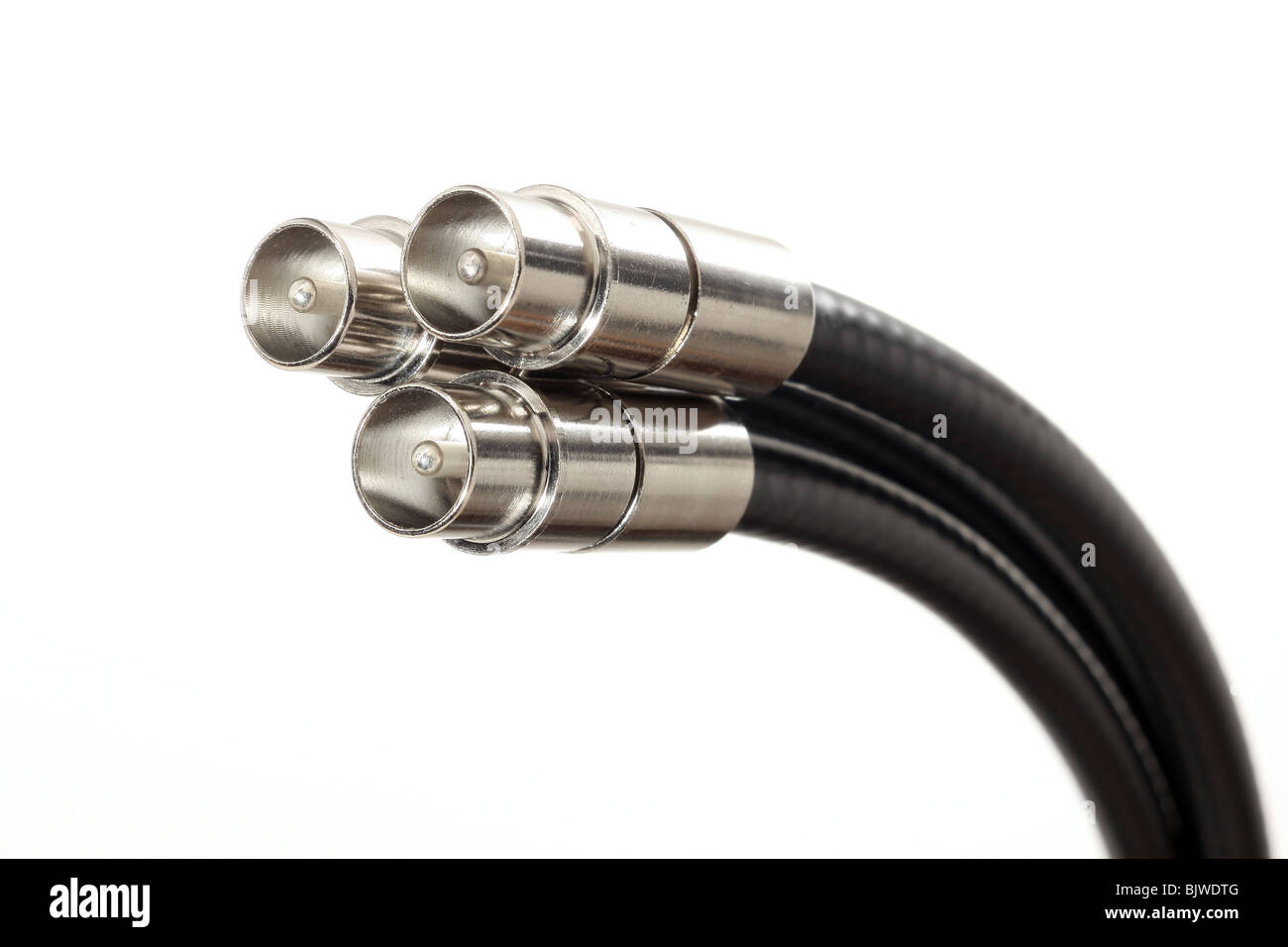 Professional cable tv connectors Stock Photo