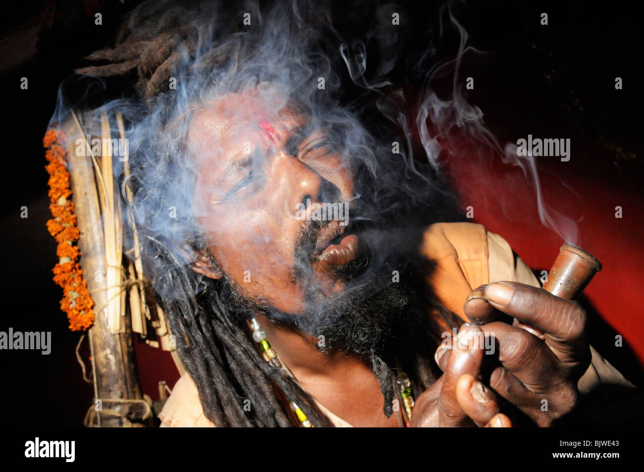 Sadhu -- a Hindu holy man in India Stock Photo