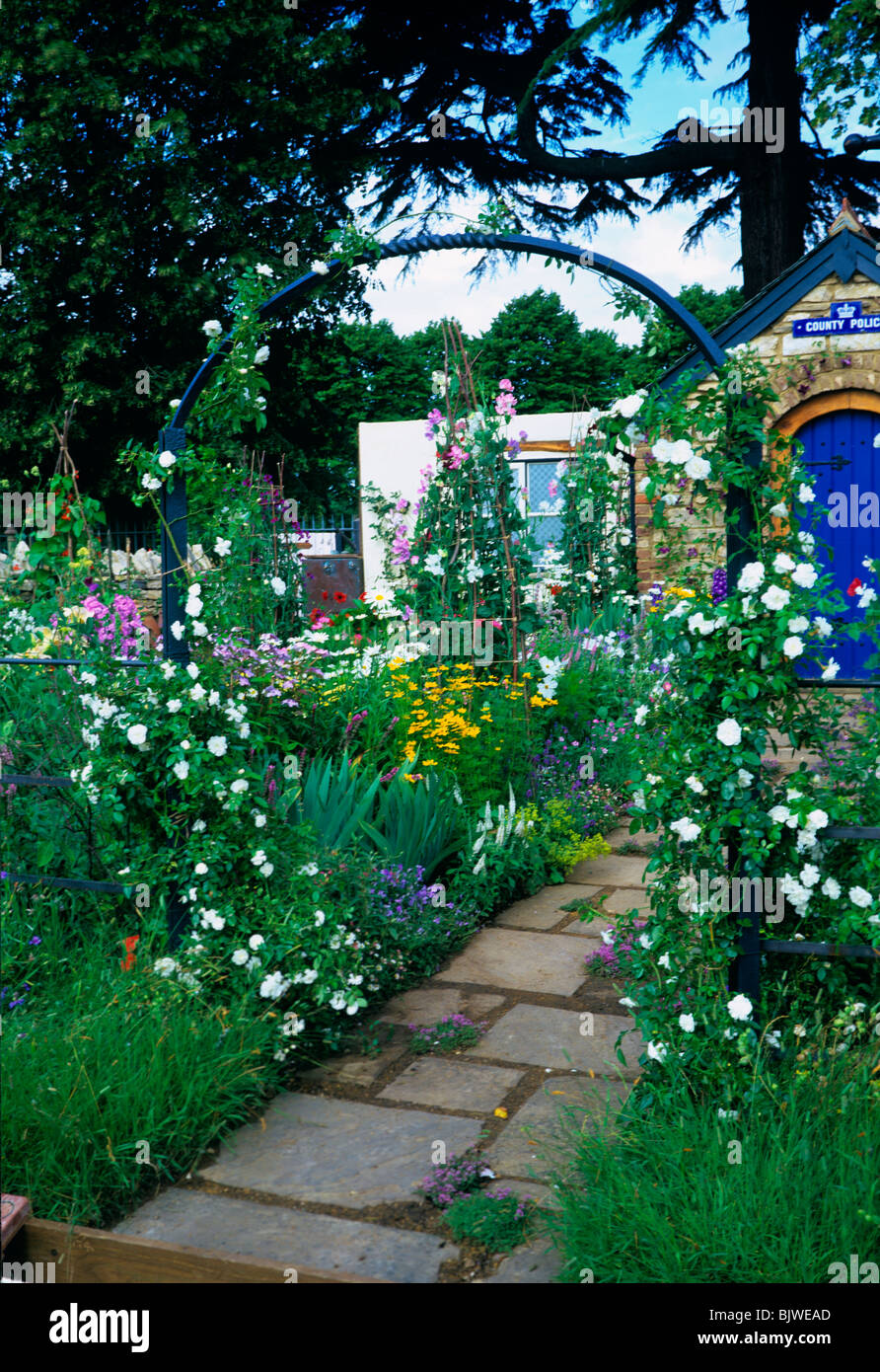 Summer garden borders plants shrubs hi-res stock photography and images ...