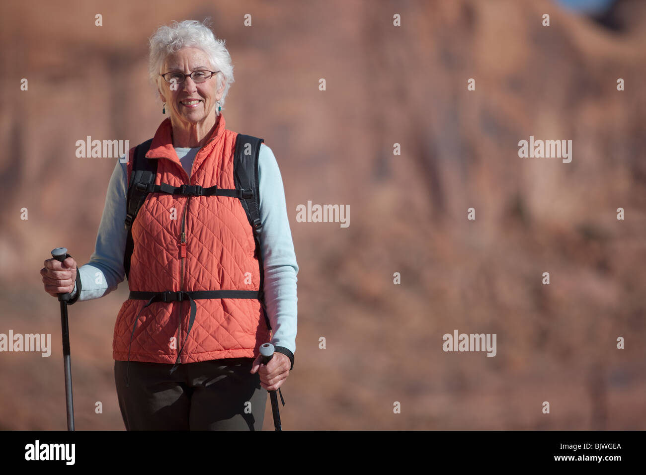 Female hiker looking towards camera hi-res stock photography and images ...