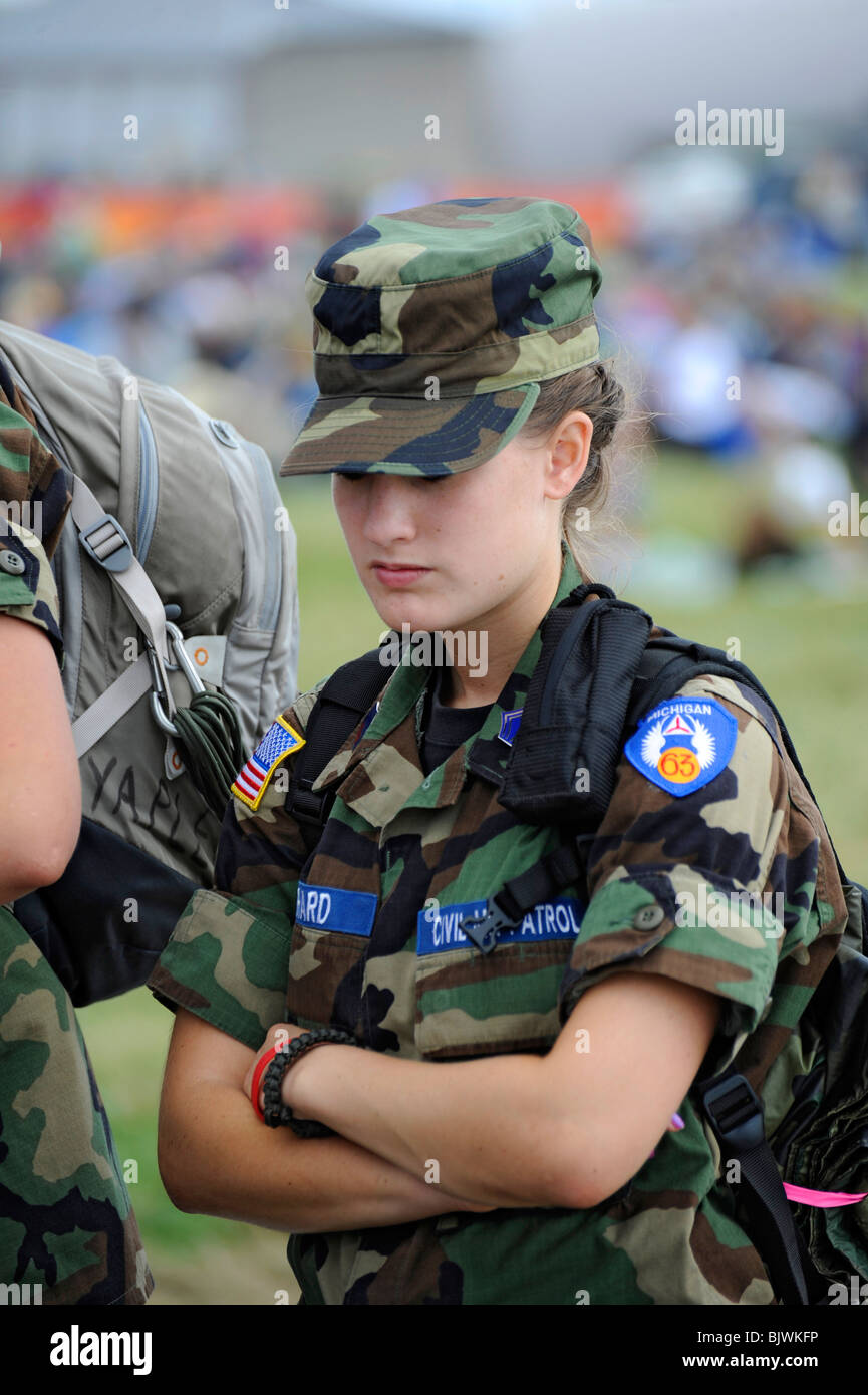Air Show demonstration of armed forces of the United States at Selfridge Air force base in Mt