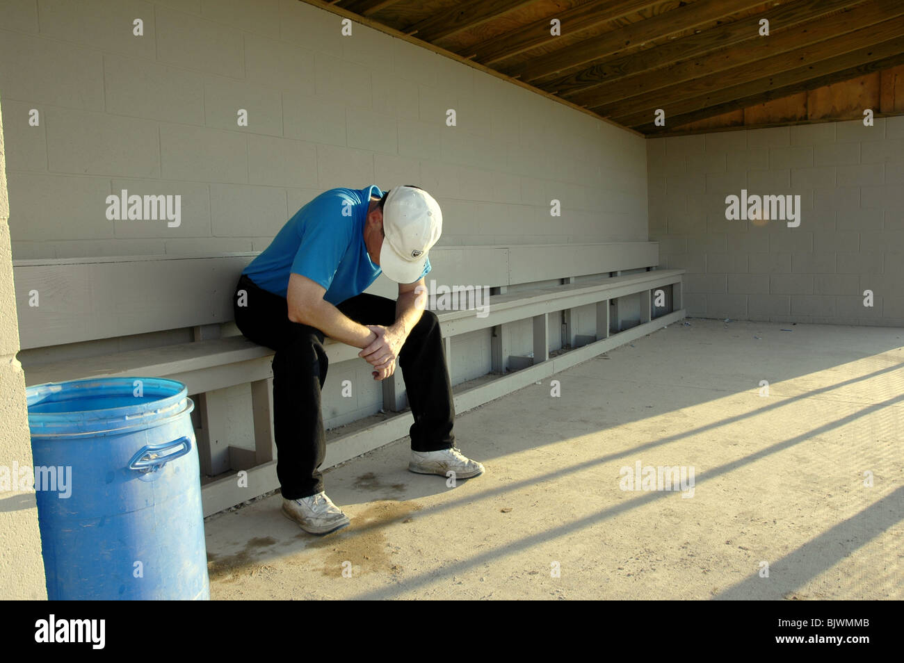 An athletes dreams are shattered Stock Photo