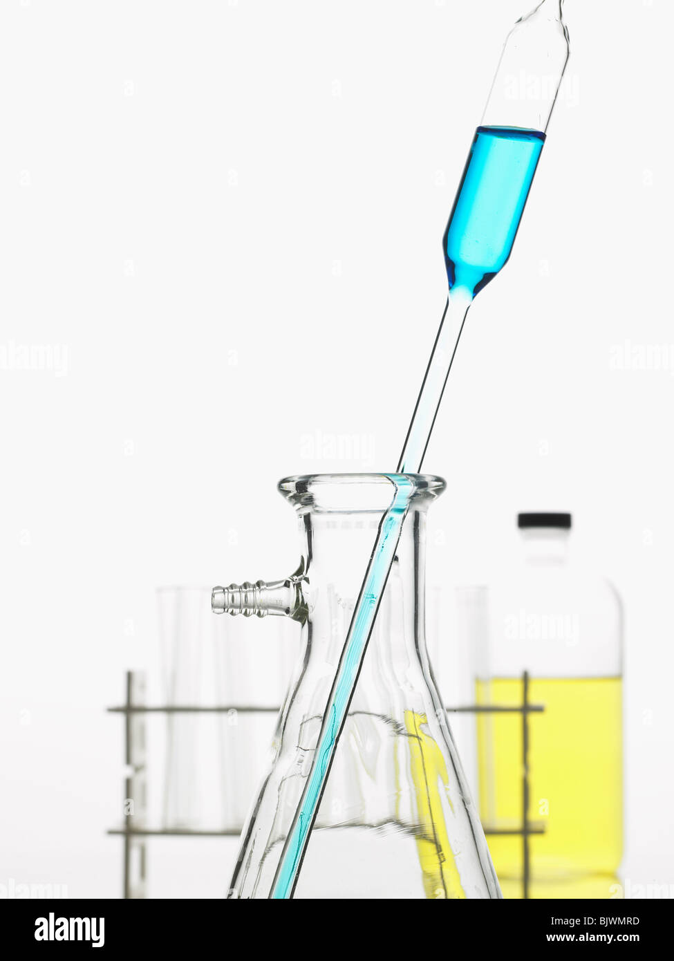 Chemistry beakers Stock Photo