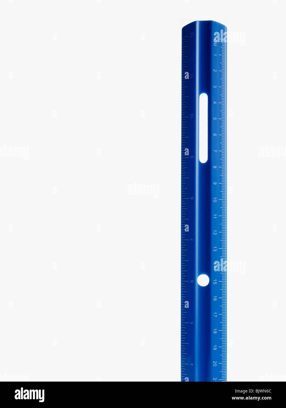 Blue ruler Stock Photo