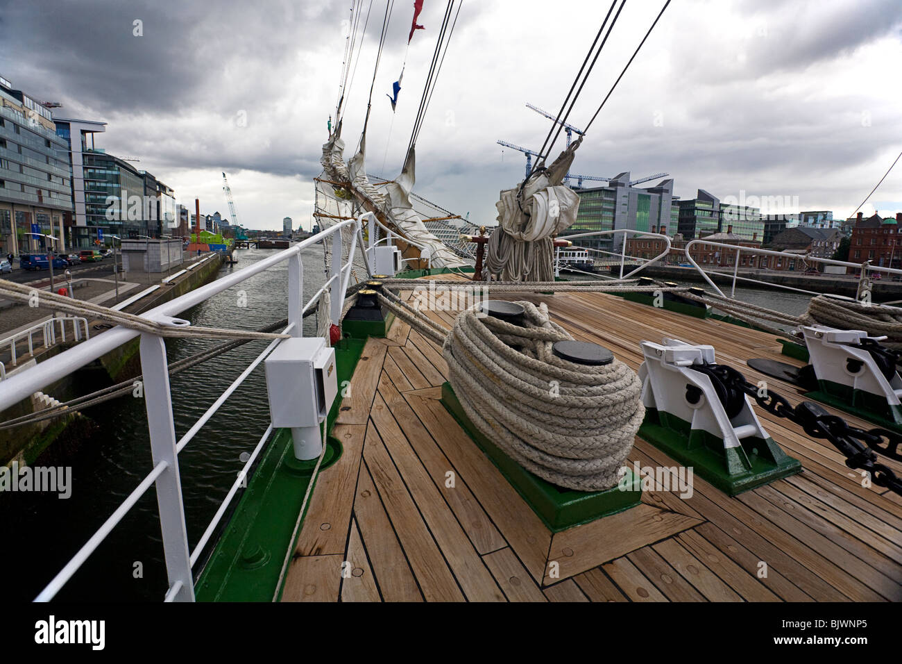 Mexico Tall Ship Cuauhtemoc, moored at Dublin Docks Ireland Stock Photo